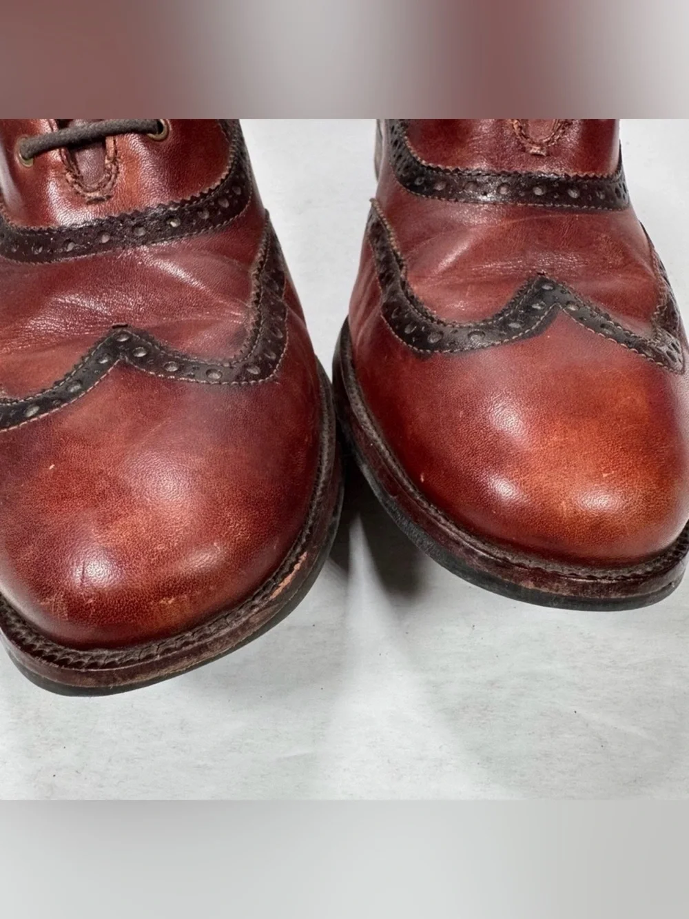 Cole Haan Brown Leather Williams Wingtip Lace Up Chukka Boots Men Size 10W